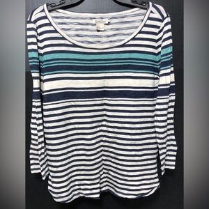🌅Lucky Brand Striped 3/4 sleeve top